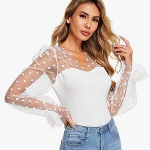 Mesh Blouse Top